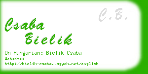 csaba bielik business card